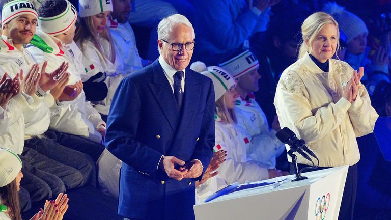 Der Präsident des Organisationskomitees Giovanni Malago und IOC-Präsidentin Kirsty Coventry äußern sich zum Ende der Winterspiele.