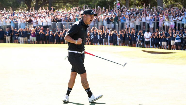 Pure Freude: Anthony Kim krönt sein spektakuläres Comeback mit dem Einzelsieg bei der LIV Golf League in Australien.