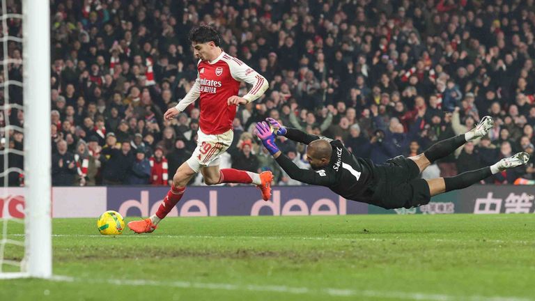 Kai Havertz erzielt den goldenen Treffer gegen den FC Chelsea im Carabao Cup.