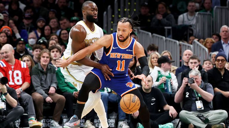 New York Knicks gewinnen in der NBA gegen die Boston Celtics.