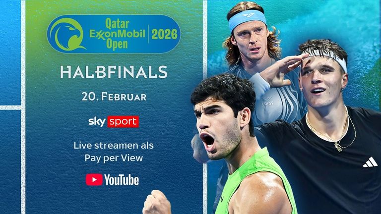 Das Halbfinale der ExxonMobil Open aus Doha gibt es HEUTE LIVE im Tagespass bei Sky Sport Tennis auf YouTube. 