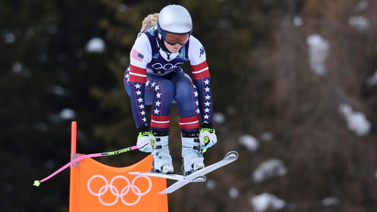 Lindsey Vonn absolviert ihr erstes Training für Olympia.