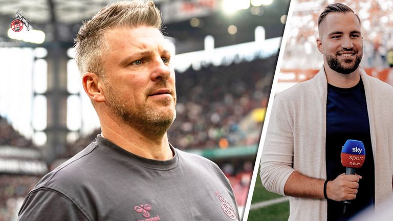 Lukas Kwasniok (l.) ist nicht mehr Trainer des 1. FC Köln. Für Sky Sport Reporter Marlon Irlbacher (r.) bleibt aber ein fader Beigeschmack.