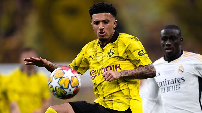 Jadon Sancho in Aktion für den BVB im Champions-League-Finale 2024.