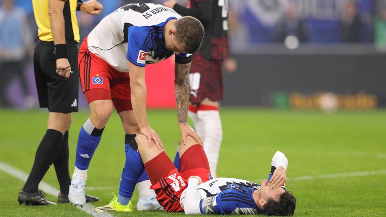 Nicolas Capaldo (u.) wird dem HSV vorübergehend fehlen.