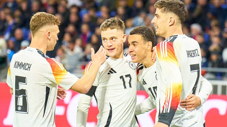 Schlüsselspieler für Julian Nagelsmann mit Blick auf die WM: Joshua Kimmich, Florian Wirtz, Jamal Musiala und Kai Havertz (v.l.n.r.).