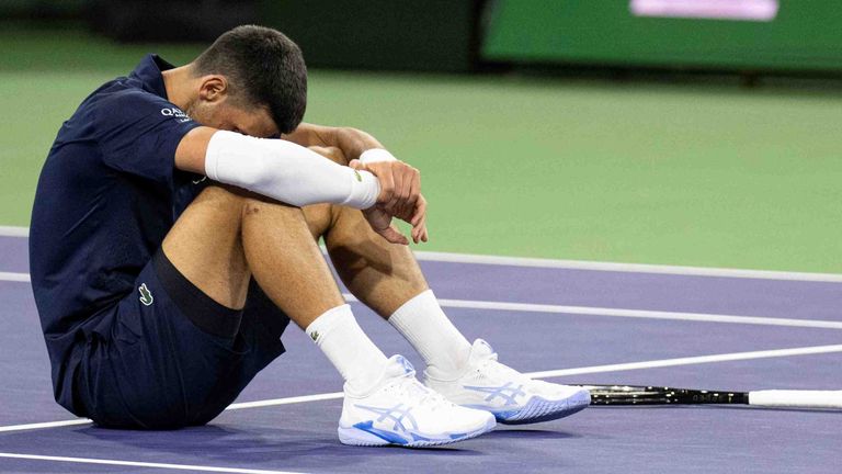 Novak Djokovic war schon beim ATP-Turnier in Indian Wells von der Verletzung geplagt worden.
