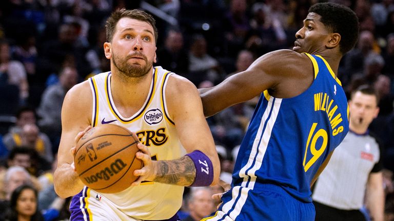 Luka Doncic zeigt an seinem Geburtstag eine glänzende Leistung gegen die Warriors. 