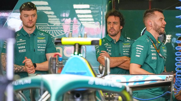 Fernando Alonso (Aston Martin) in Melbourne.