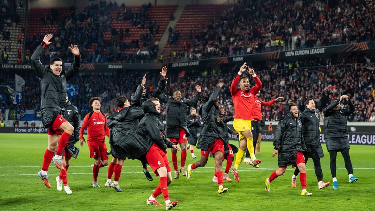 Der SC Freiburg sicherte sich dank dem 5:1-Sieg im Achtelfinale-Rückspiel den Einzug ins Viertelfinale. Der nächste Gegner ist Celta Vigo.