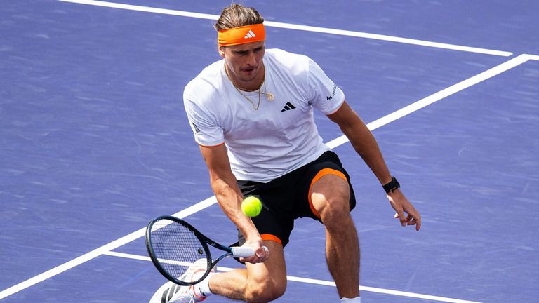 Alexander Zverev feiert seinen nächsten Sieg in Indian Wells.