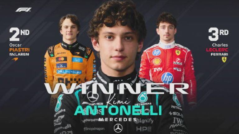 Das Rennergebnis in Japan.