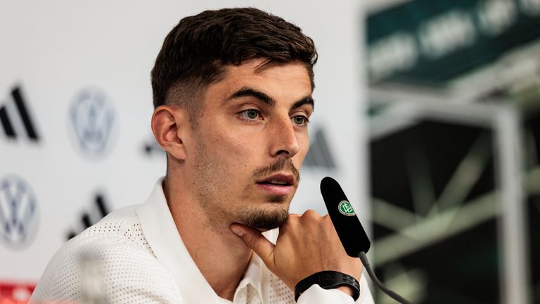 Sky zeigt ausgewählte Pressekonferenzen des DFB-Teams - heute mit Kai Havertz.