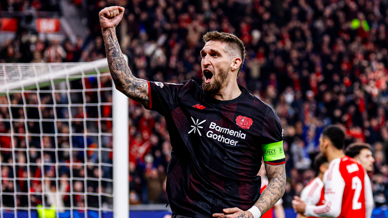 Robert Andrich brachte die Werkself gegen Arsenal in Führung. Am kommenden Dienstag geht es für Leverkusen in London ran. 