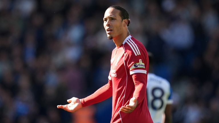 Ratlosigkeit bei Virgil Van Dijk nach der Niederlage gegen Brighton. Am 11. April treffen die Reds auf Fulham. 