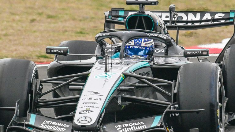 Mercedes-Pilot George Russell beim Großen Preis von China.