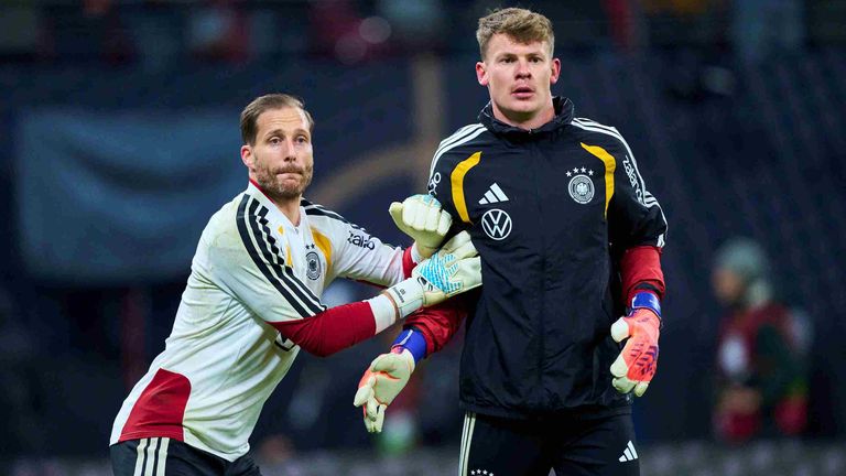 Oliver Baumann (l.) bleibt trotz dem Startelf-Einsatz für Alexander Nübel gegen Ghana die Nummer eins im DFB-Tor.