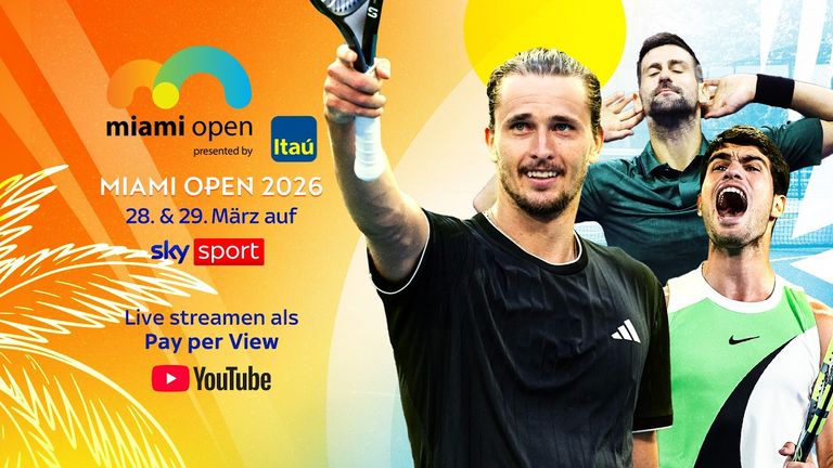 Die Finals der ATP und WTA bei den Miami Open gibt es LIVE im Tagespass bei Sky Sport Tennis auf YouTube.