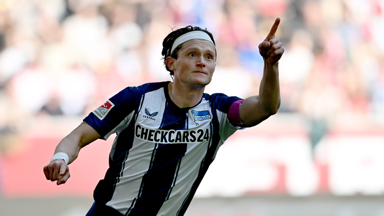 Fabian Reese traf beim jüngsten Auswärtssieg in Düsseldorf doppelt. Am kommenden Spieltag trifft Hertha auf Dresden. 