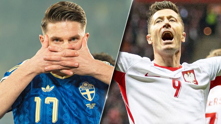 Viktor Gyökeres (l.) gegen Robert Lewandowski (r.) - nur einer fährt mit zur WM.