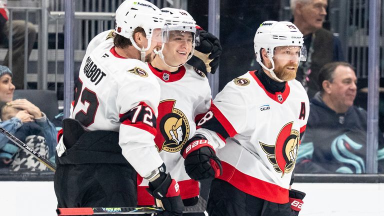 Tim Stützle erzielt gegen die Kraken das zwischenzeitliche 6:2.