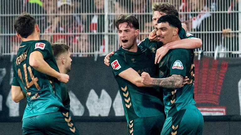 Werder Bremen gewinnt in der Bundesliga gegen Union Berlin.