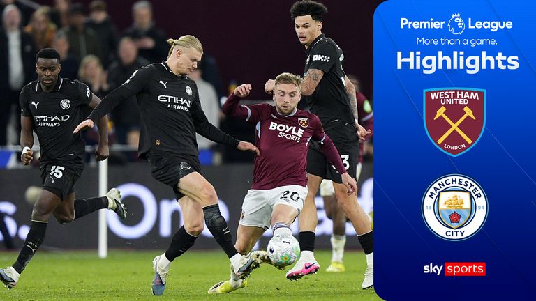 Highlights from the Premier League match between West Ham and Manchester City