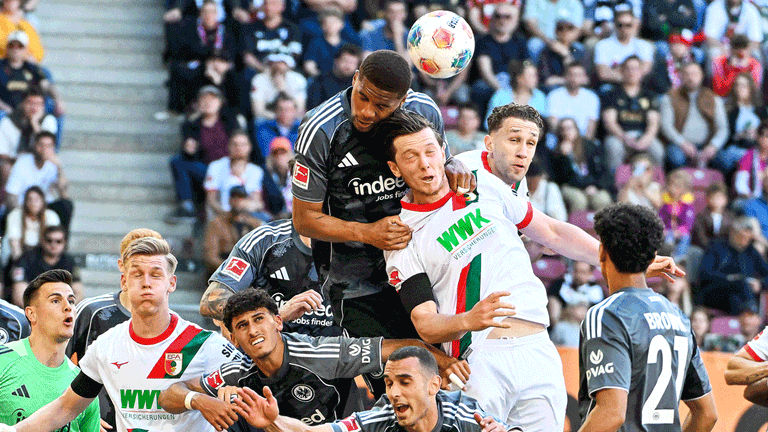 Der FC Augsburg und Eintracht Frankfurt trafen am 31. Spieltag aufeinander.