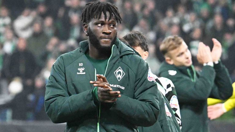Victor Boniface blieb in der Hinrunde in elf Einsätzen ohne Tor für Werder Bremen.