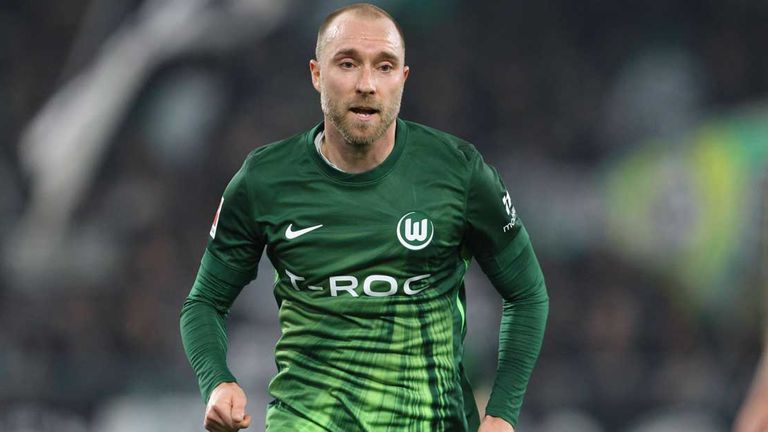 Christian Eriksen kämpft mit dem VfL Wolfsburg um den Klassenerhalt.