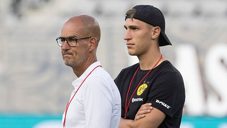 BVB-Boss Carsten Cramer (l.) und Nico Schlotterbeck.