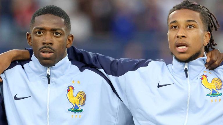 Ousmane Dembele (l.) und Michael Olise wollen mit Frankreich bei der WM triumphieren, in der Champions League spielen sie gegeneinander.