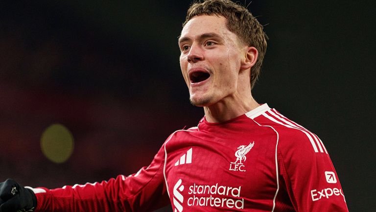 Florian Wirtz trifft für Liverpool gegen Crystal Palace.