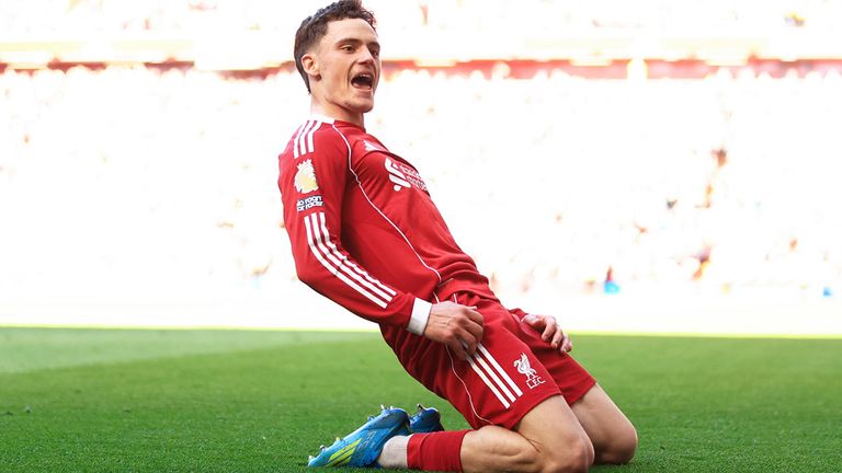 Florian Wirtz trifft für Liverpool gegen Crystal Palace.