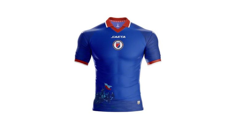 HAITI: Heimtrikot (Quelle: X @soccerjerseynws)