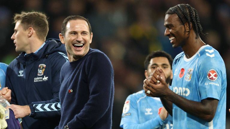 Coventry-Coach Frank Lampard und Ex-Schalker Haji Wright 