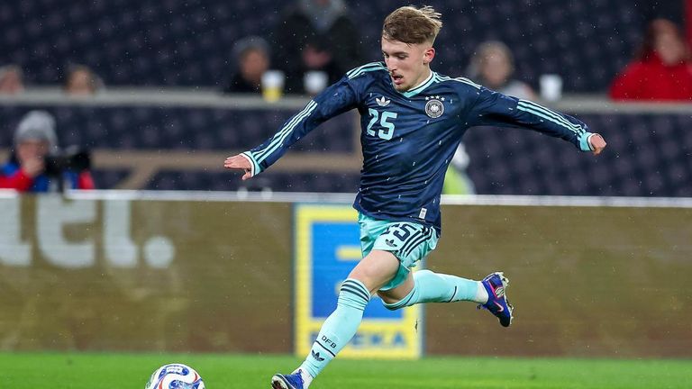 Lennart Karl hatte im März sein Debüt für die A-Nationalmannschaft.