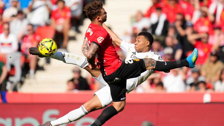 Kylian Mbappe bleibt beim 1:2 auf Mallorca für die Königlichen von Real Madrid torlos.