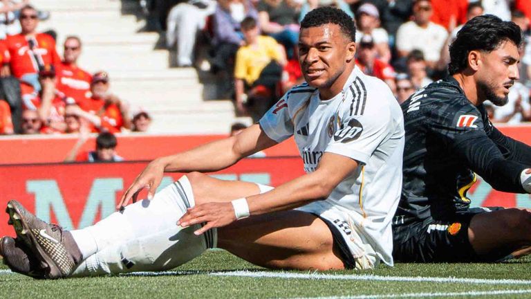 Kylian Mbappe bleibt beim 1:2 auf Mallorca für die Königlichen von Real Madrid torlos.