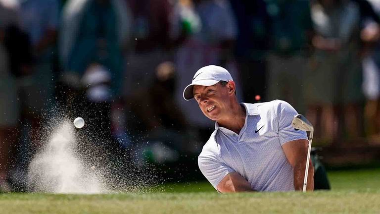 Rory McIlroy aus Nordirland im Bunker von Augusta.