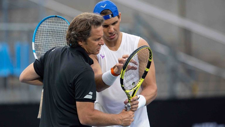 Francisco Roig (l.) trainierte Tennis-Legende Rafael Nadal.