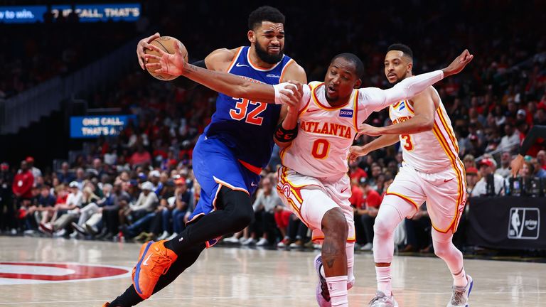 Mit einem 2:2 Stand nach 4 Partien geht es heute um Führung. Die New York Knicks (blau) gegen Atlanta Hawks heute Nacht Live auf Sky Sport.