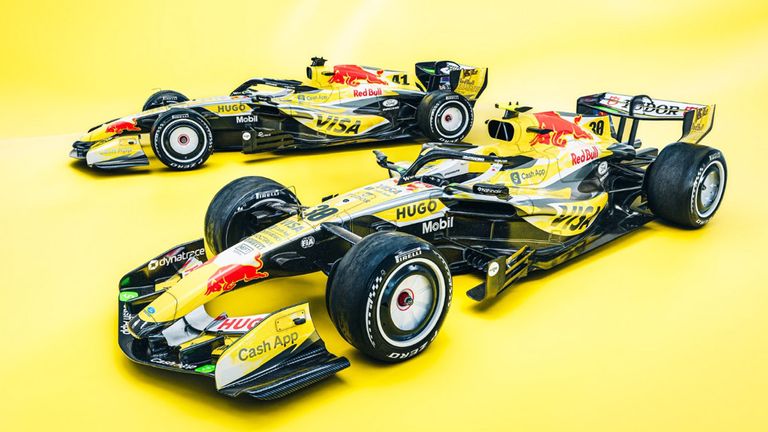 Die Sonderlackierung der Racing Bulls in Miami erinnert an den Jordan aus früheren Tagen - Quelle: visacashapprb.