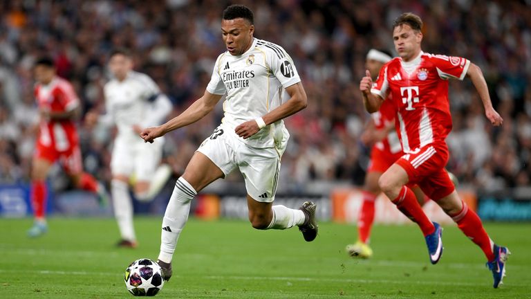 Wird im Rückspiel gegen den FC Bayern wohl spielen können: Real Madrids Kilian Mbappe.