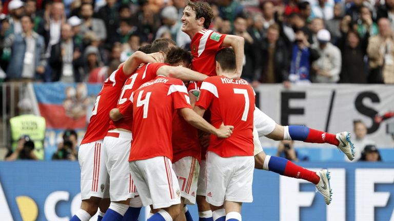 Höchster Sieg bei einem Eröffnungsspiel: WM 2018 Russland gegen Saudi-Arabien (5:0)