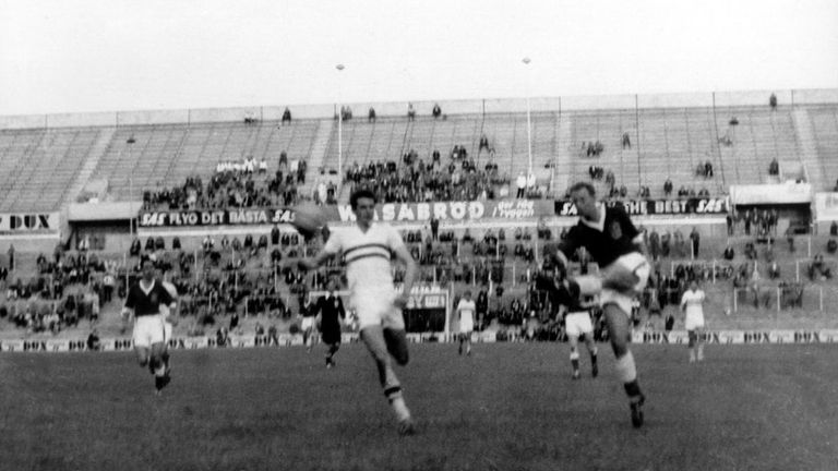 Nördlichster Spielort: Sandviken in Schweden (WM 1958)