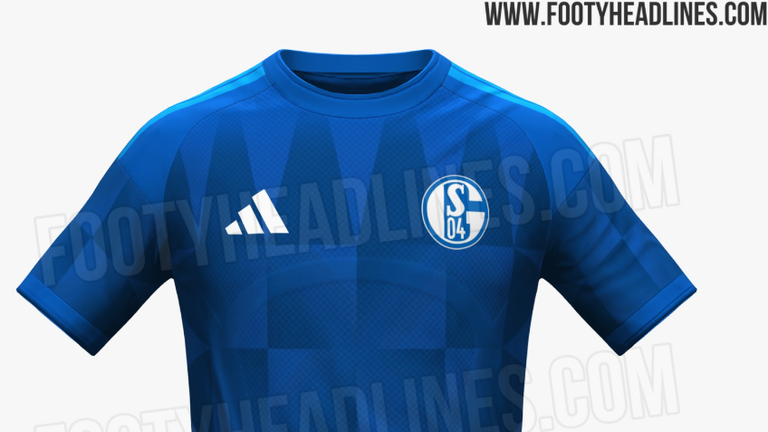 Wird das neue Heimtrikot vom FC Schalke 04 so aussehen? (Quelle: FootyHeadlines.com)