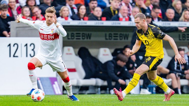Der VfB Stuttgart mit Maximilian Mittelstädt trifft auf den BVB.