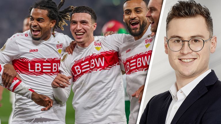 Sky Sport Reporter Dennis Bayer kommentiert den Einzug des VfB Stuttgart ins Pokalfinale.