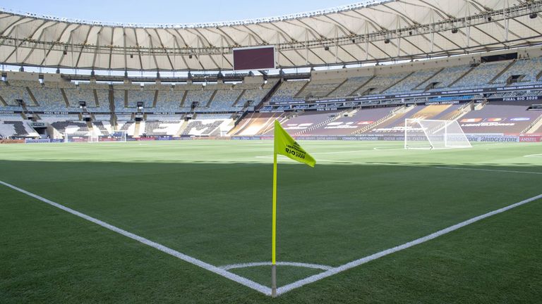 Rio de Janeiro: Estádio do Maracanã ist das berühmteste Stadion der Welt wird zweifellos einer der Höhepunkte des Turniers sein. Kapazität: